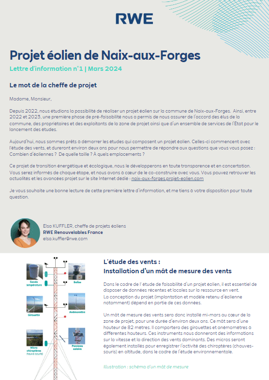 Lettre d'information n°1